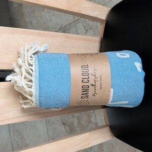 Sand Cloud Turkish Cotton Beach Towel With Whale Tail Design 🐋 NWT